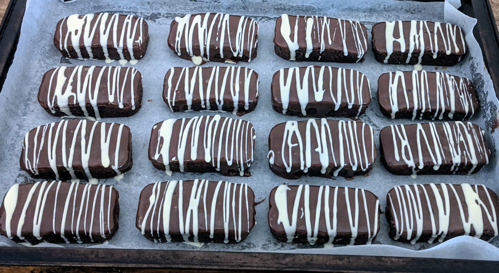 Mini Mighty Chocolate Cake Fingers