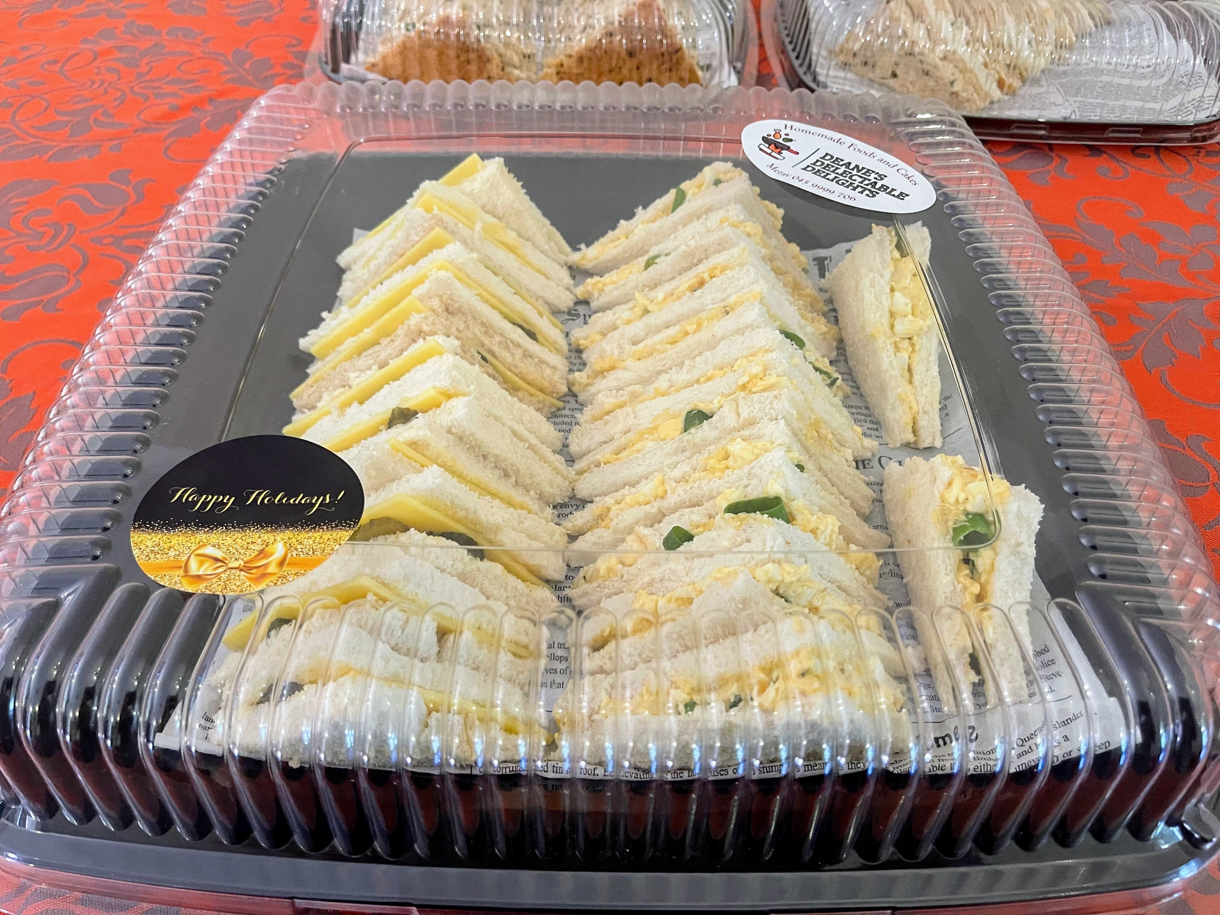 Club sandwich catering platter