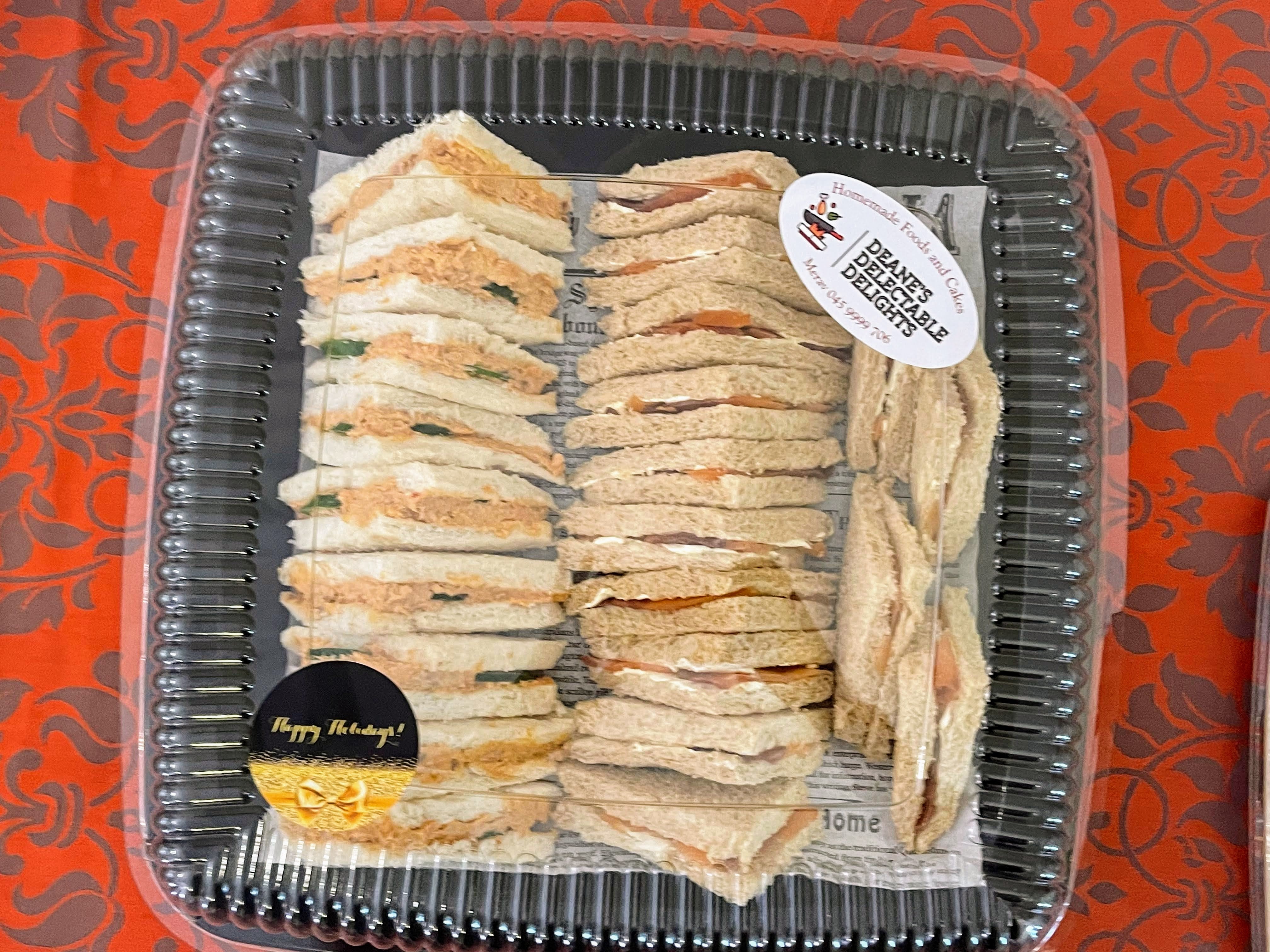 Club sandwich catering platter