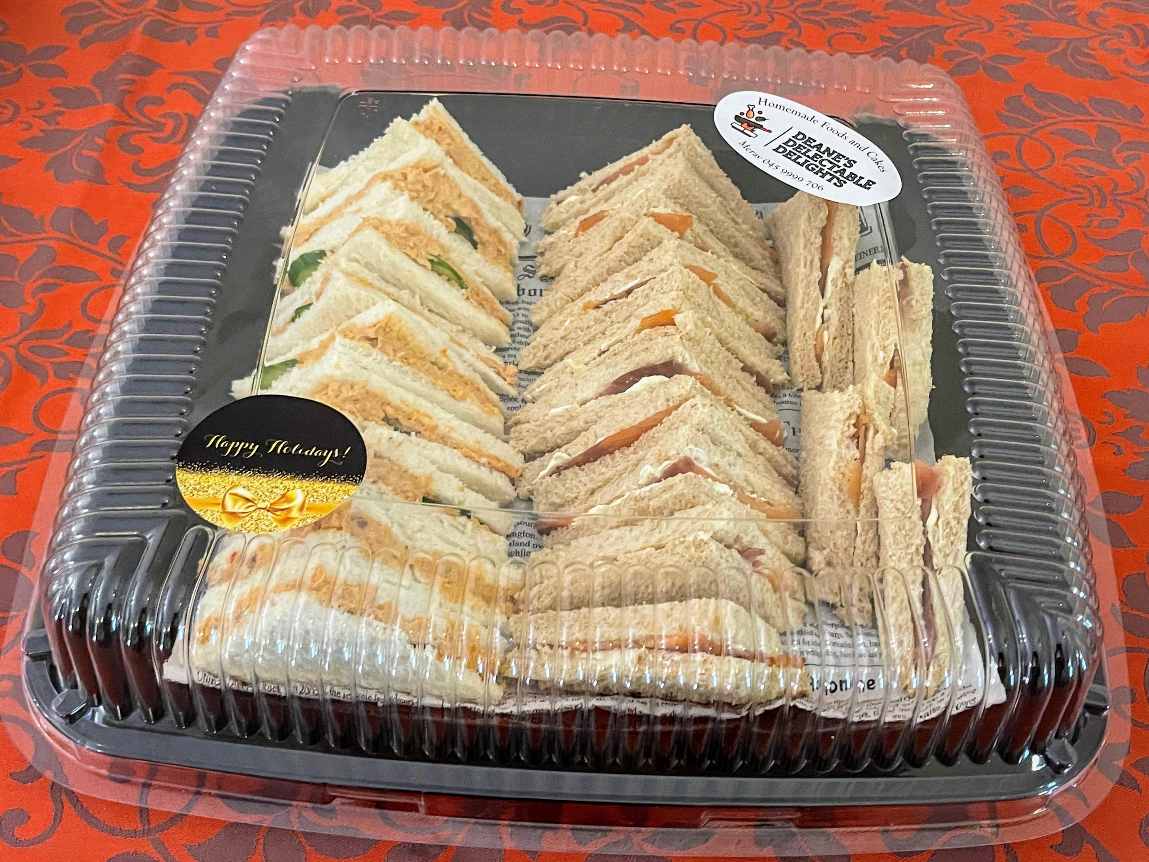 Club sandwich catering platter