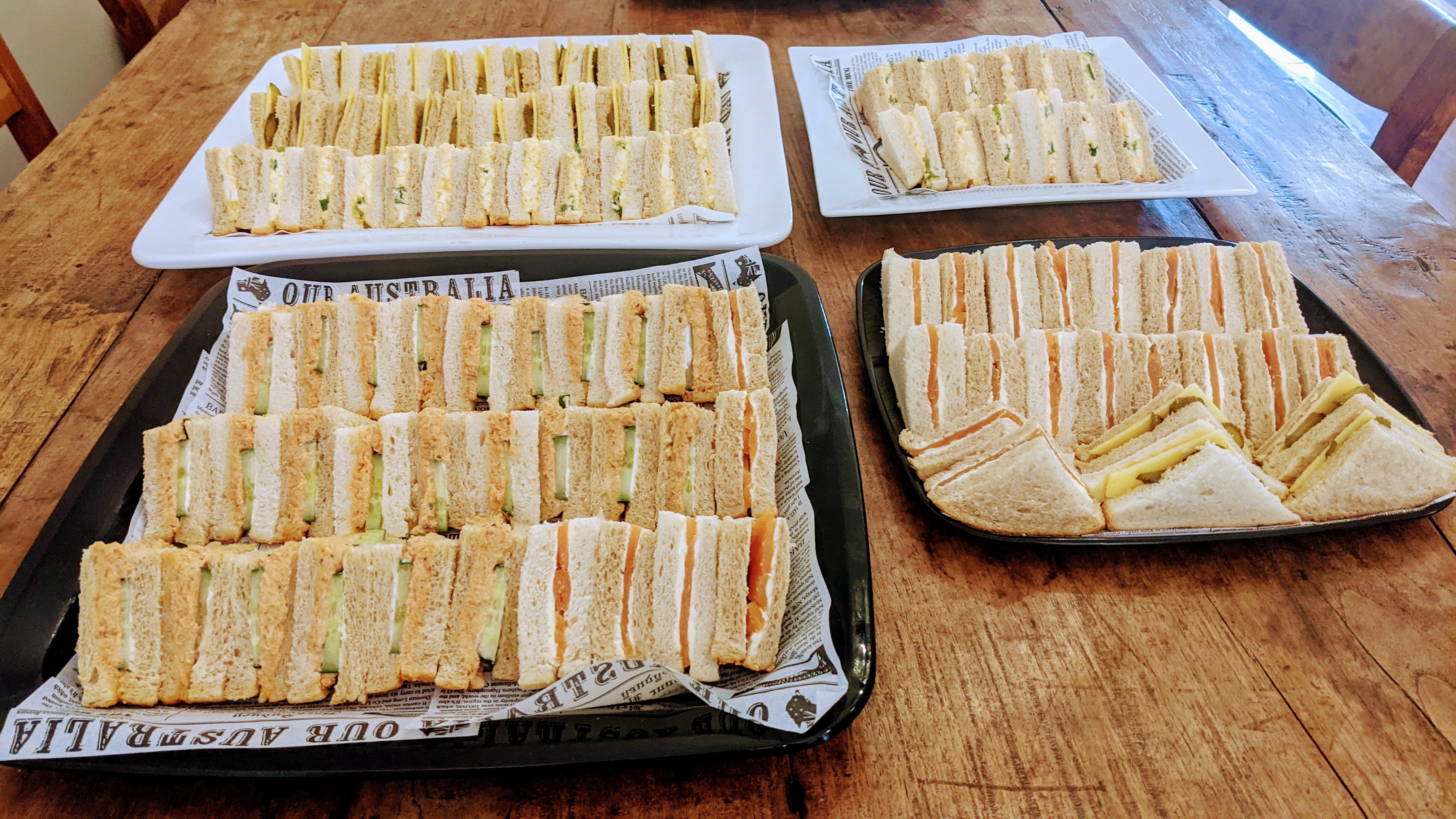 Club sandwich catering platter