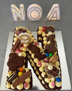 Letter and Number Cake